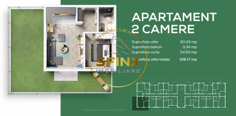 Apartament 2 camere cu gradina Pipera Tunari Comision Zero 