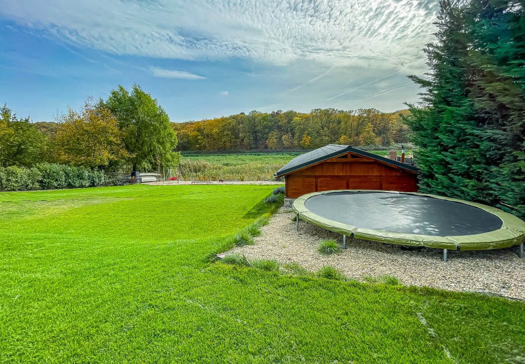 Casa pe malul lacului Scrovistea + piscina
