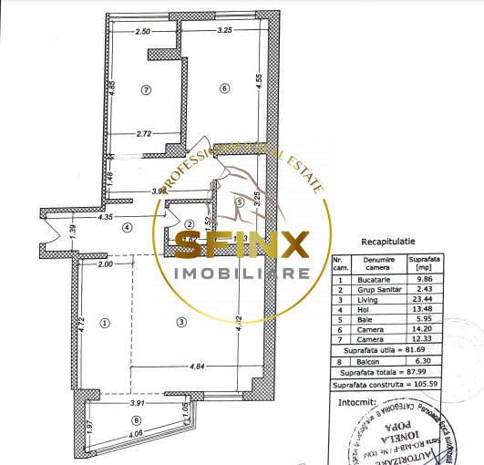 De vanzare - 3 camere I 88mp I mobilat&utilat I loc parcare I Pod Constanta