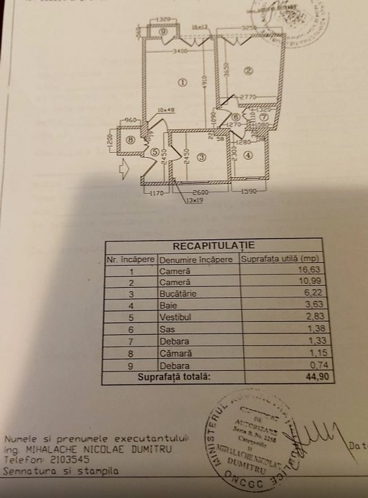 Apartament 2 Camere metrou Ștefan cel Mare