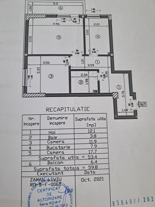 Apartament 2 Camere - loc de parcare - Zona Iancului - Baicului