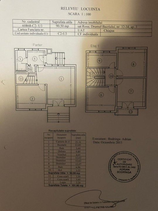 Casa 4 camere 90 mp utili + 50 mp curte - 900m statie stb Aragonitului