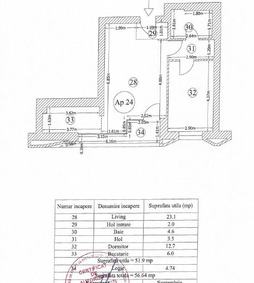 Inchirere -  2 camere I complet utilat&mobilat I loc parcare I The Address