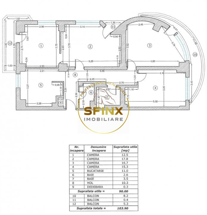 Apartament 4 camere blocul Dunarea la Universitate