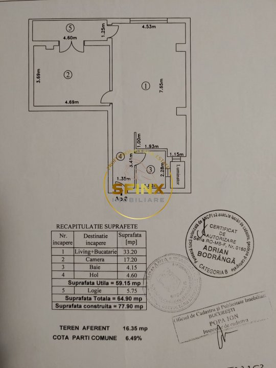 Apartament 2 camere Bazilescu bloc 2011 