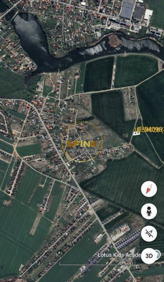Teren Balotesti Str Tineretului 900 mp 20 ml deschidere