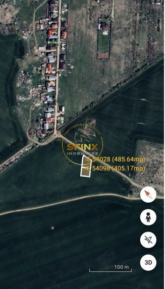 Teren Balotesti Str Tineretului 900 mp 20 ml deschidere