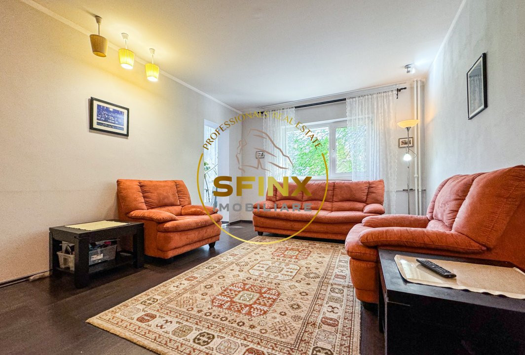 Baneasa Herastrau trei camere renovat etaj 1 bloc 1982 comision 0%