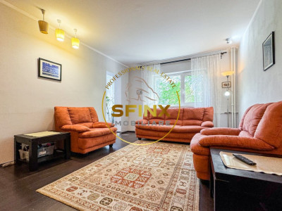 Baneasa Herastrau trei camere renovat etaj 1 bloc 1982 comision 0%