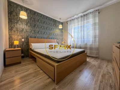 Baneasa Herastrau trei camere renovat etaj 1 bloc 1982 comision 0%
