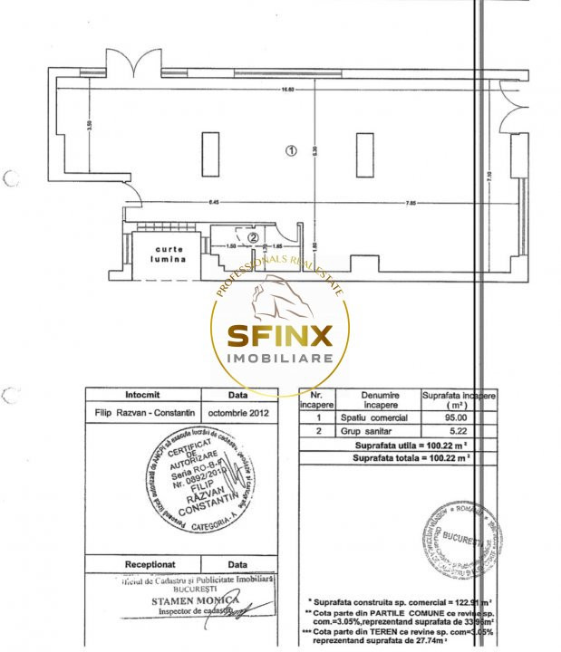 Spatiu 100 mp de inchiriat Sector 3
