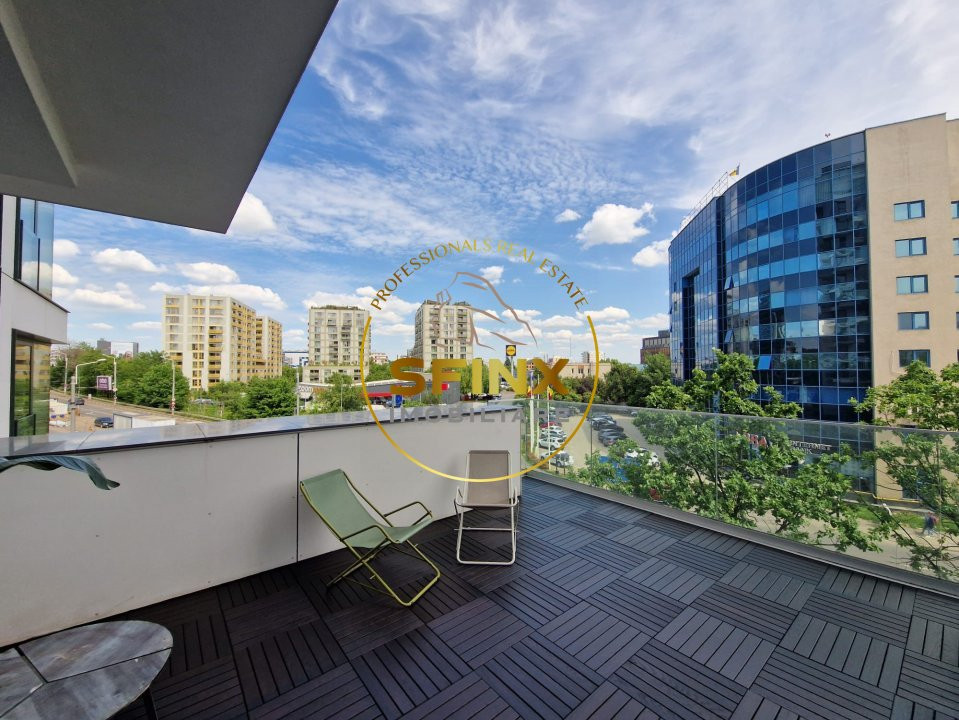 2 camere lux One Tower Herastrau parcare terasa 24 mp
