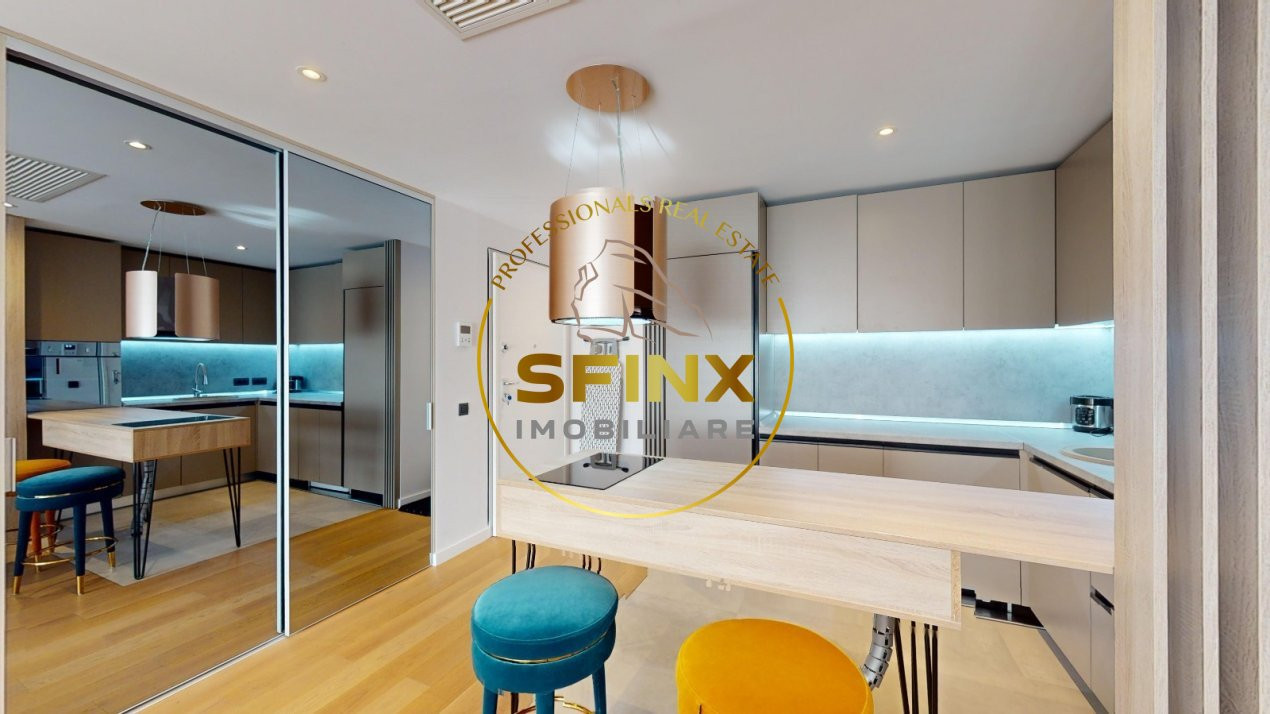 2 camere lux One Tower Herastrau terasa 24 mp