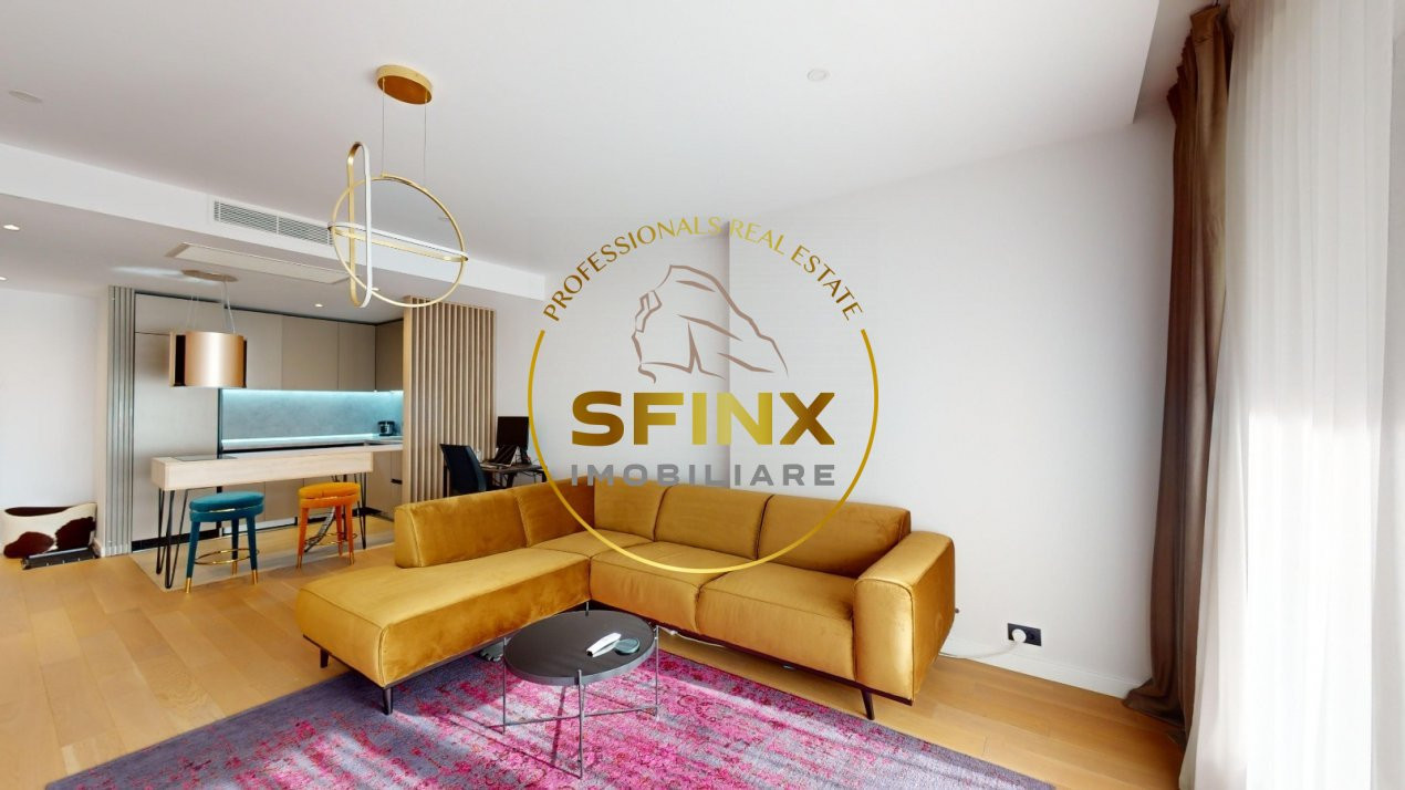 2 camere lux One Tower Herastrau terasa 24 mp