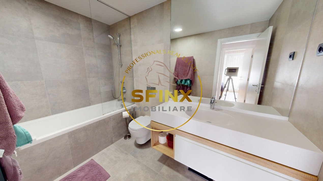 2 camere lux One Tower Herastrau terasa 24 mp
