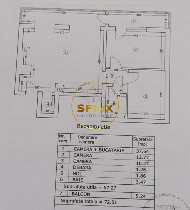 Apartament de vanzare 3 camere Baba Novac 73 mp