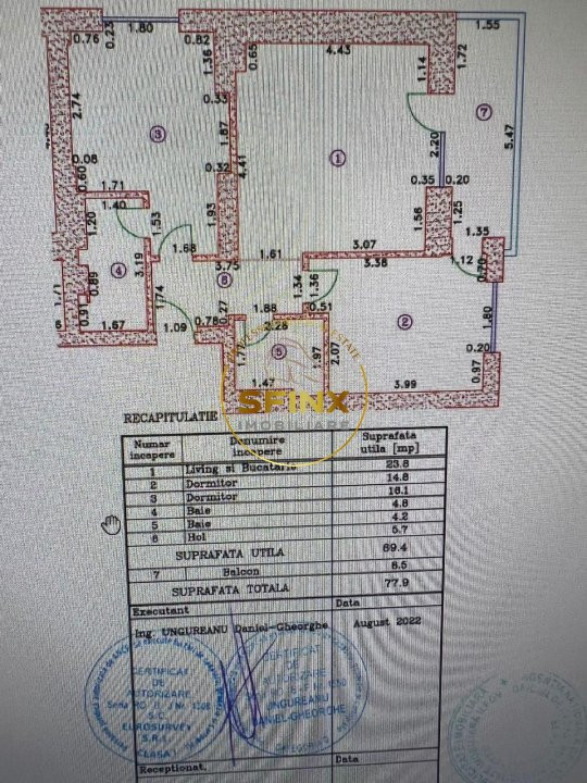 Apartament 3 camere de inchiriat 70 mp Cortina North