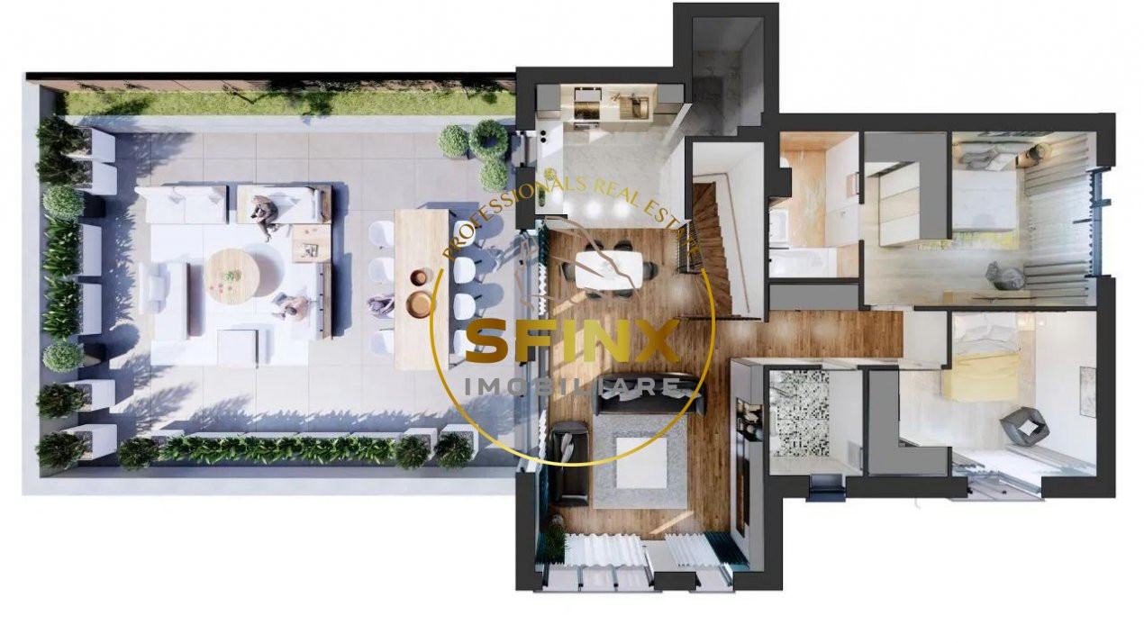 Penthouse de vanzare 242 mp totali Pallady Hils 