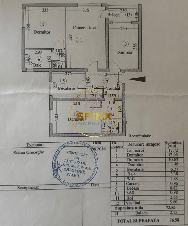 Apartament 4 camere de vanzare Titan Parcul IOR 77 mp
