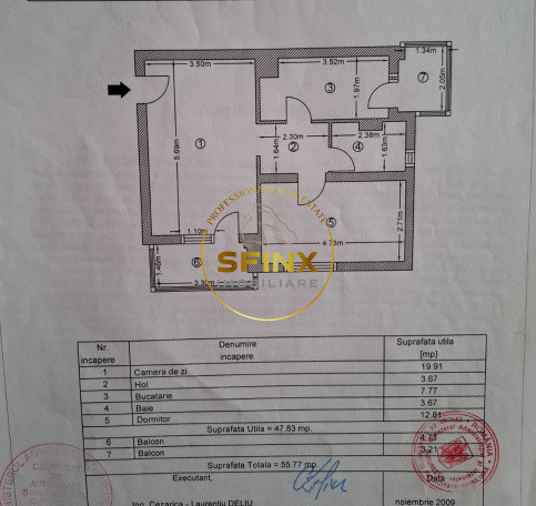 Apartament 2 camere de vanzare Citadella Titan 56 mp