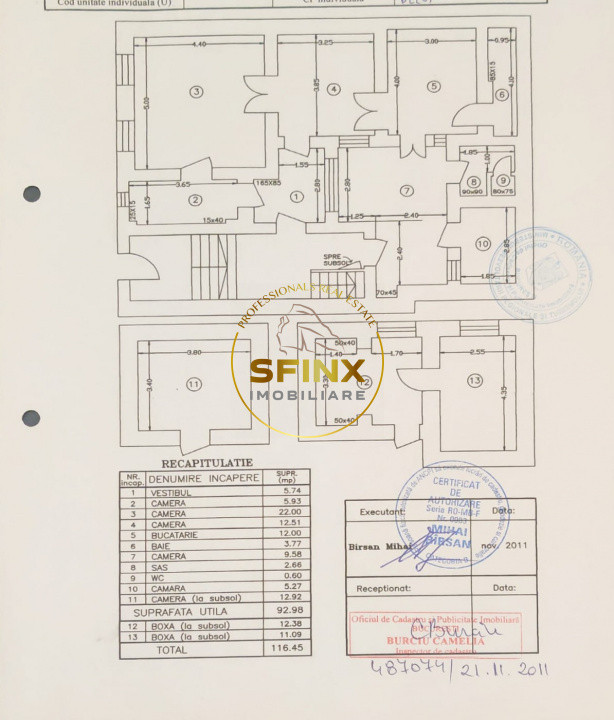 Vanzare apartament 4 camere Cal. Victoriei pretabil birou