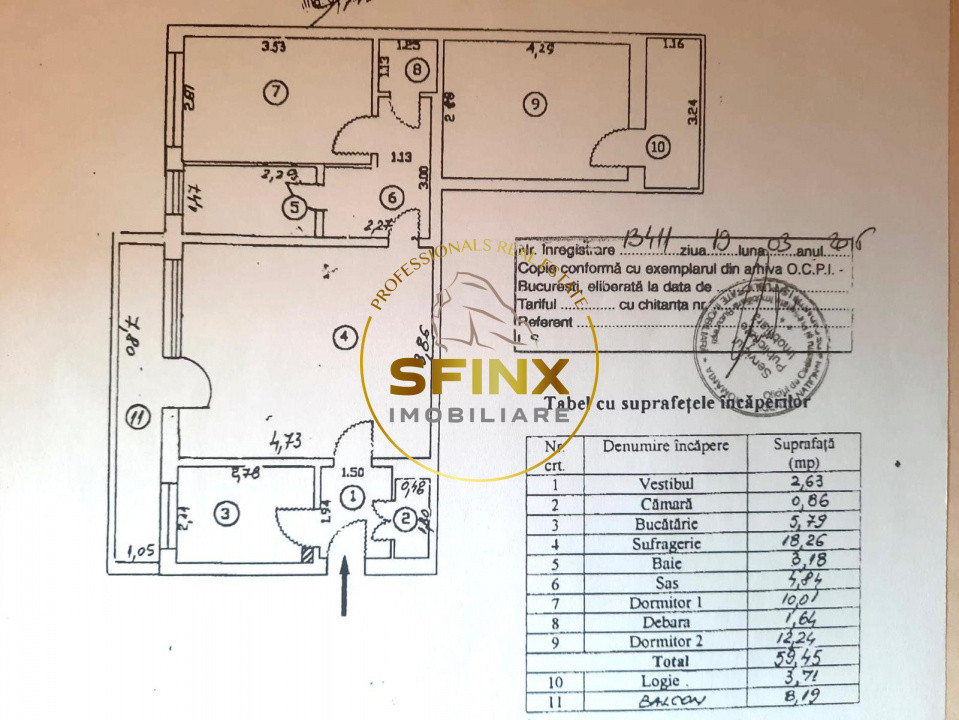 Apartament 3 camere,2 balcoane mari, posibilitate centrala, AFI Cotroceni