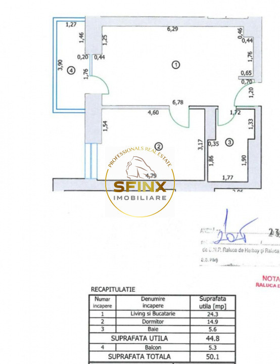 Apartament de inchiriat 2 camere Cortina North 51 mp