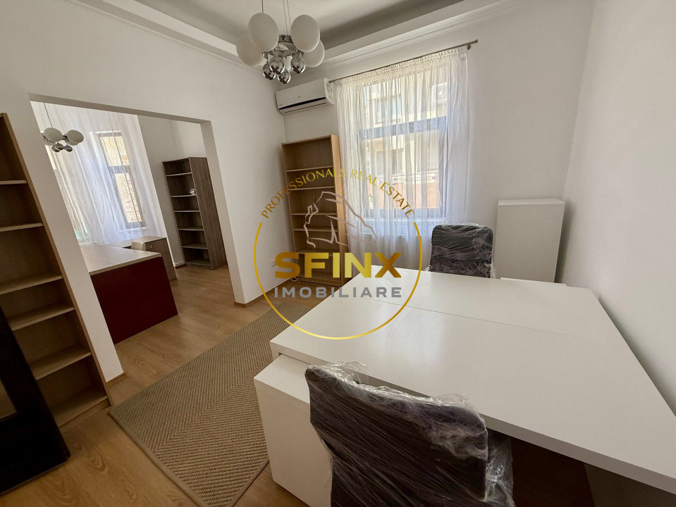 Birou elegant 3 camere in vilă zona Cişmigiu, 3 balcoane