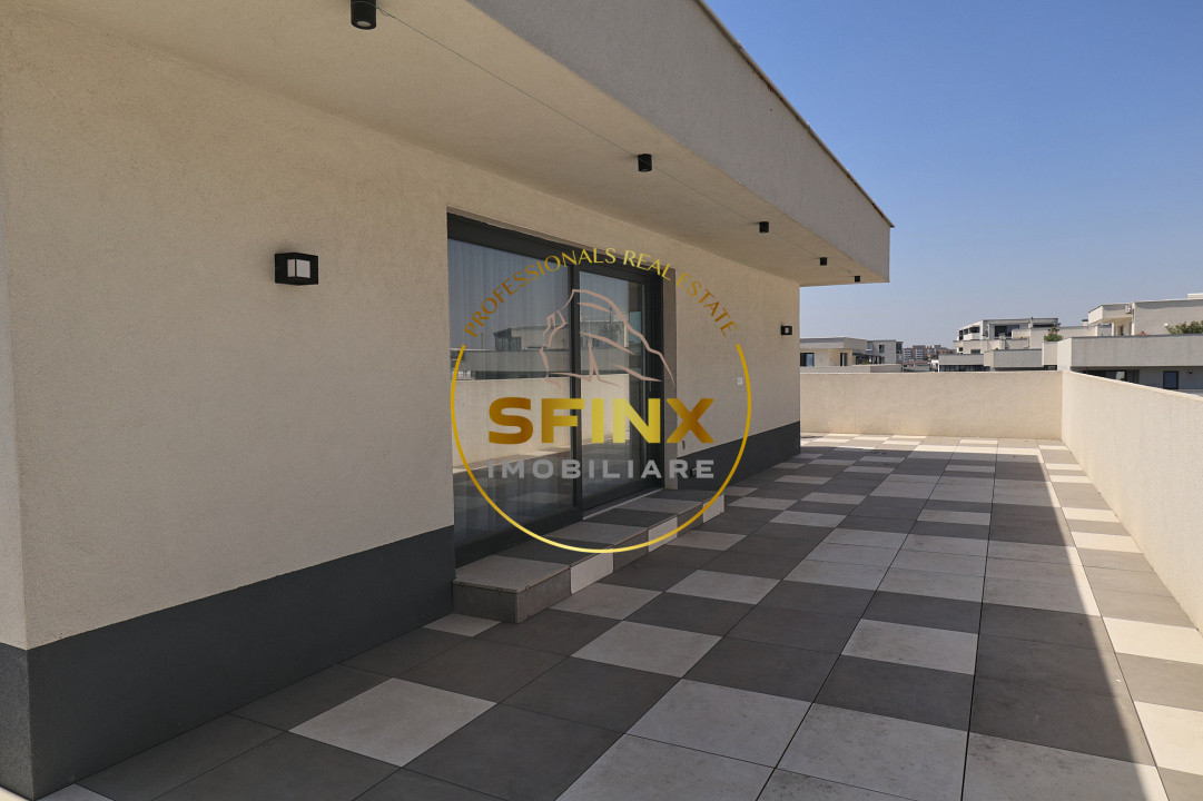 Penthouse premium cu terasa panoramica, 243 mp, bloc nou, 2 locuri de parcare