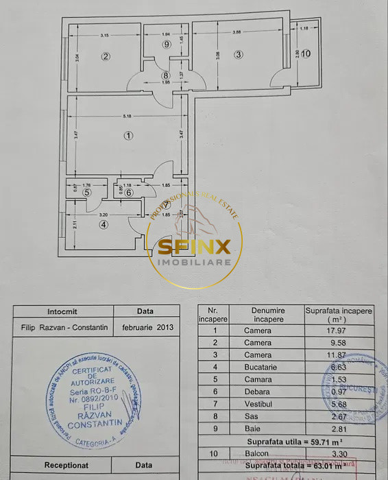 Apartament de 3 camere de vanzare zona Titan-1 dec 1918 