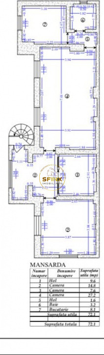 Spatiu/apartament de inchiriat–etaj 1 de casa / DOROBANTI