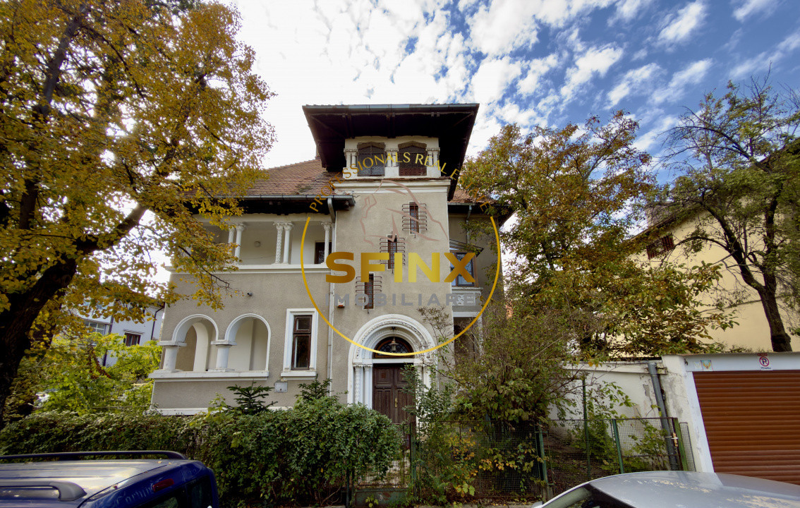 Vilă interbelică deosebită | 394 mp teren | 20 camere | Primăverii 
