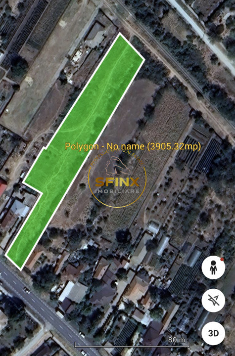 Teren 3905 mp Manasia, pozitie la drum judetean 