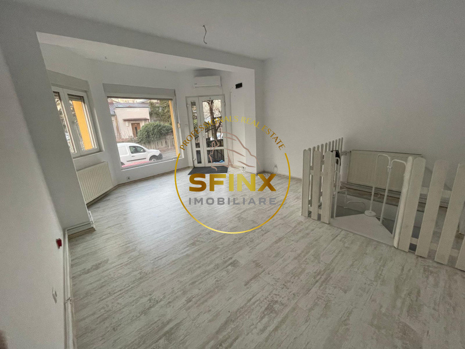 SPATIU COMERCIAL FLOREASCA { PARTER+DEMISOL 25m +25m { CENTRALA