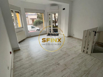 SPATIU COMERCIAL FLOREASCA { PARTER+DEMISOL 25m +25m { CENTRALA