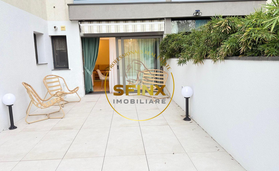 Floreasca Residence, first rental, 3 rooms, ground floor with 37 sqm terrace