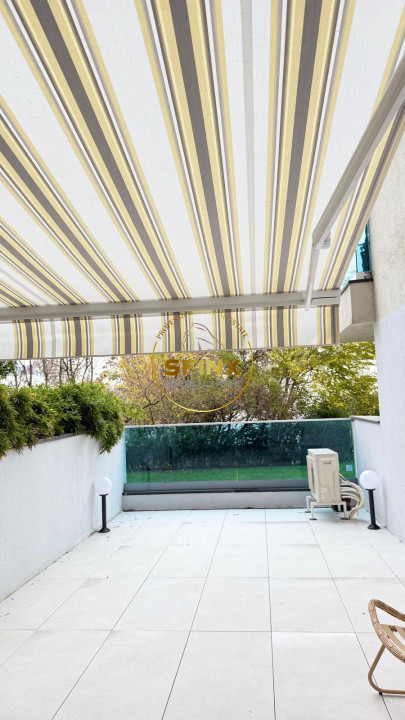 Floreasca Residence, first rental, 3 rooms, ground floor with 37 sqm terrace