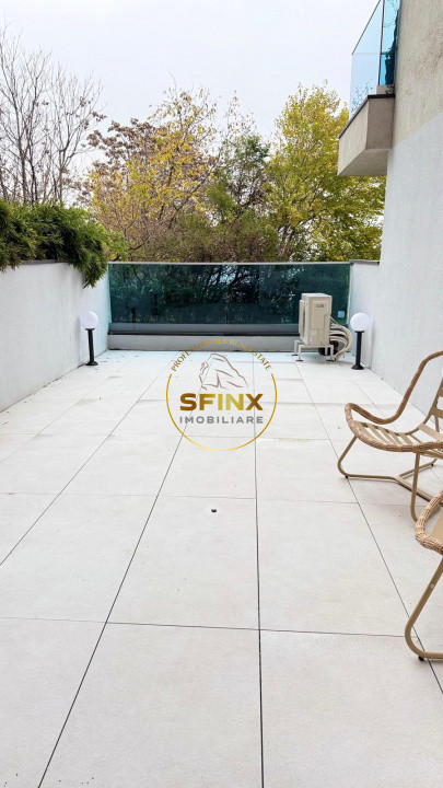 Floreasca Residence, first rental, 3 rooms, ground floor with 37 sqm terrace