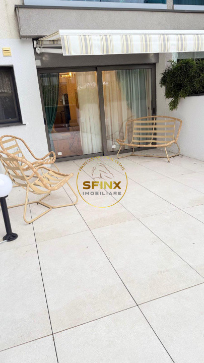Floreasca Residence, first rental, 3 rooms, ground floor with 37 sqm terrace
