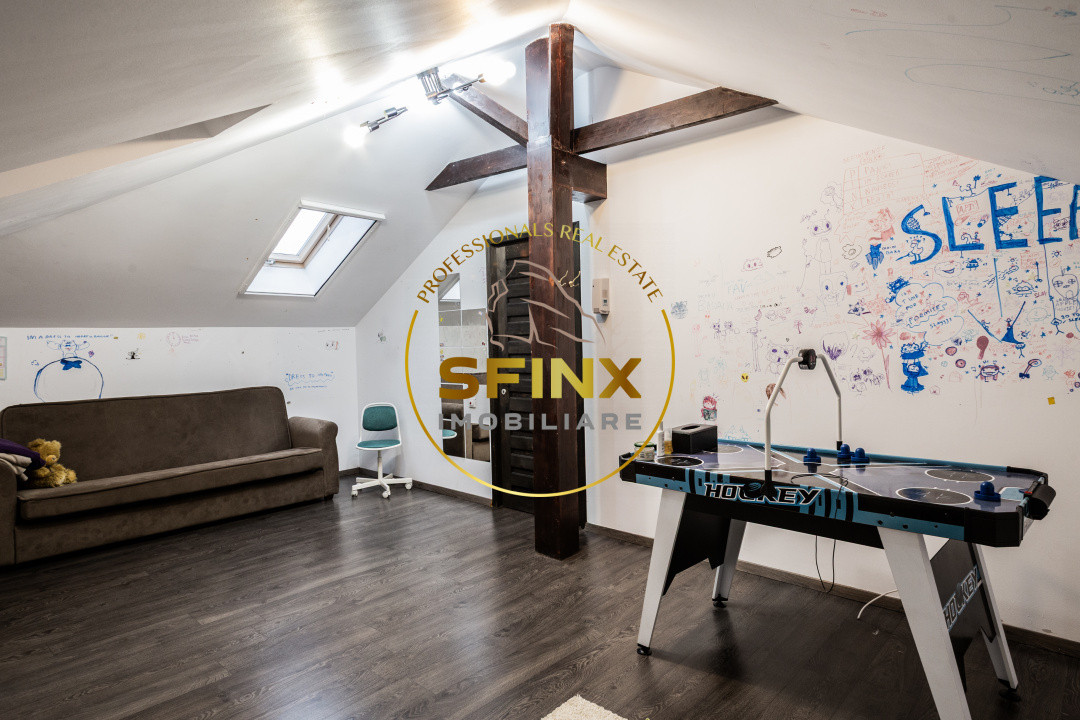 6 camere, 200 mp, P+1+M, curte proprie, centrala termica, pivnita