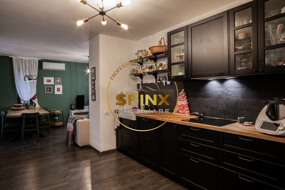 6 camere, 200 mp, P+1+M, curte proprie, centrala termica, pivnita