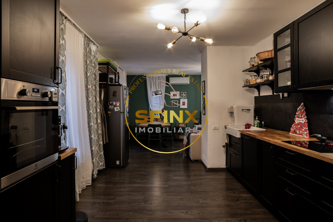 6 camere, 200 mp, P+1+M, curte proprie, centrala termica, pivnita