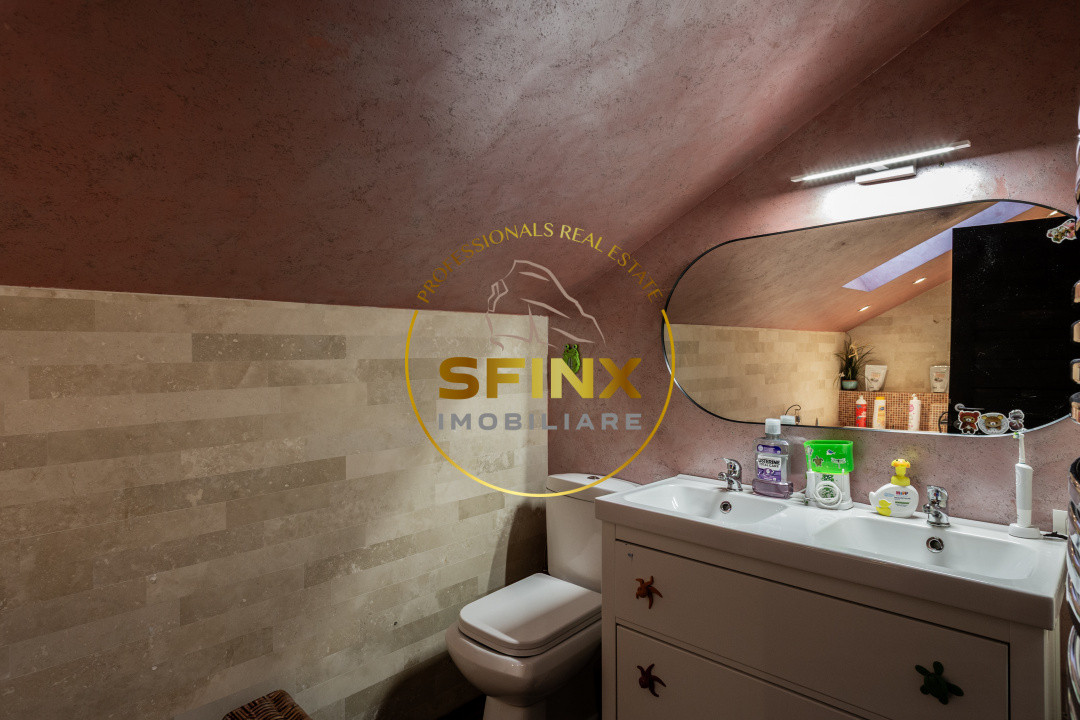 6 camere, 200 mp, P+1+M, curte proprie, centrala termica, pivnita