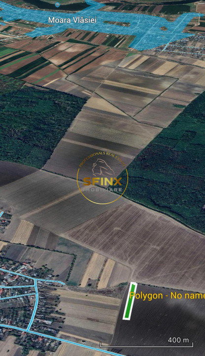 Teren extravilan de vanzare – Moara Vlasiei, Gagu, Ilfov – 7.151 mp