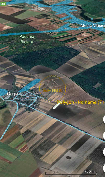 Teren extravilan de vanzare – Moara Vlasiei, Gagu, Ilfov – 7.151 mp