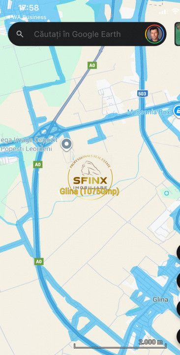 Teren intravilan Glina, Ilfov – 10750 mp, langa depozitele Megaimage, A0