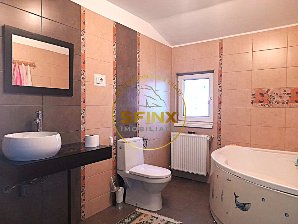 5 camere, 4 locuri parcare in garaj-vila cocheta Balotesti 