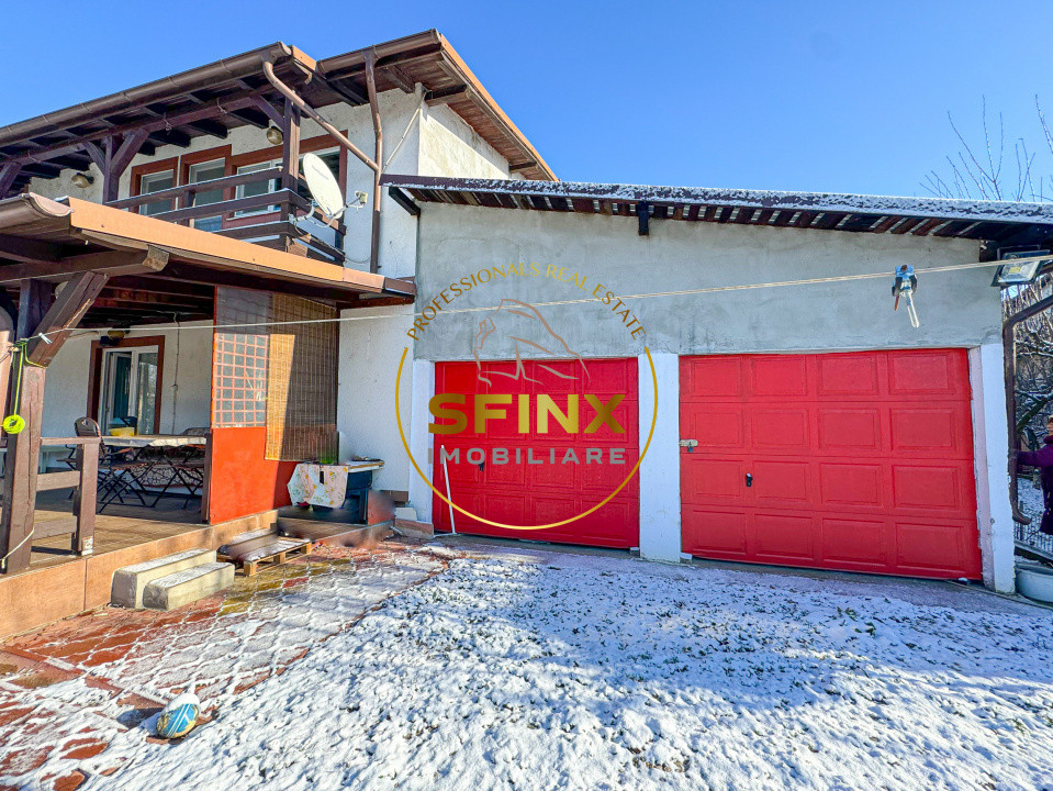 5 camere, 4 locuri parcare in garaj-vila cocheta Balotesti 