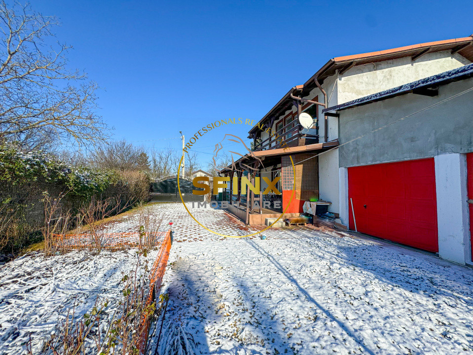 5 camere, 4 locuri parcare in garaj-vila cocheta Balotesti 