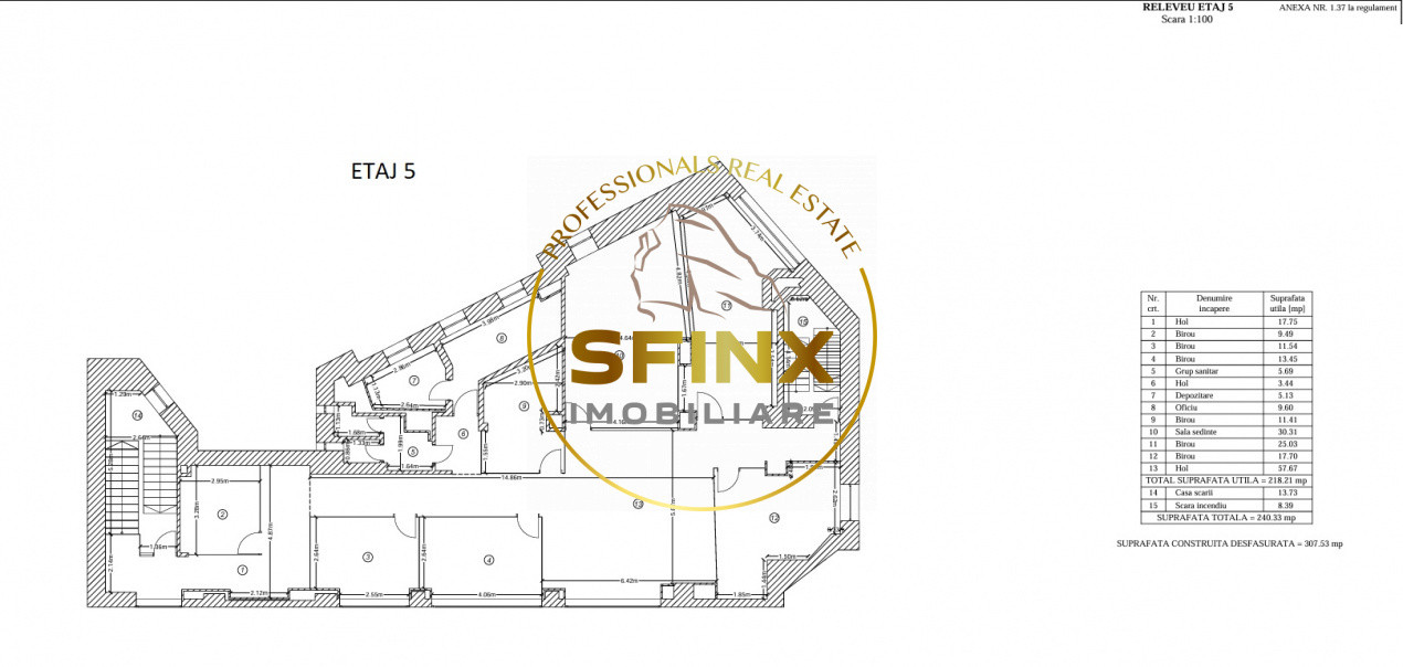 Cladire S-P-5E+TERASA-UNIRII-2305,69 mp -2 minute de metrou D. Cantemir